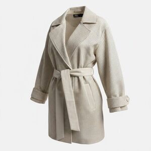 Zara Cream Perforated Jacket